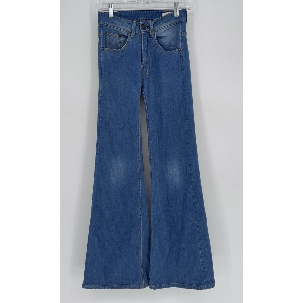18th Amendment Colbert Flare Jeans Blue Bell Bottom Boho 70s Vintage Style Sz 24